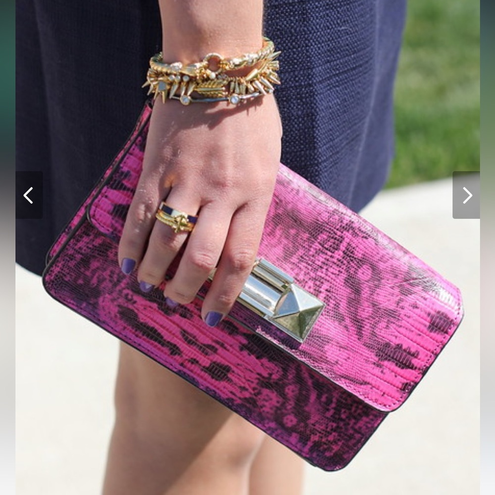 Pink Clutch Bag Shoulder Bag Ann Taylor